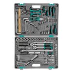 Набор инструментов, 1/2",3/8", 1/4", CrV, пластиковый кейс 142 предмета Stels