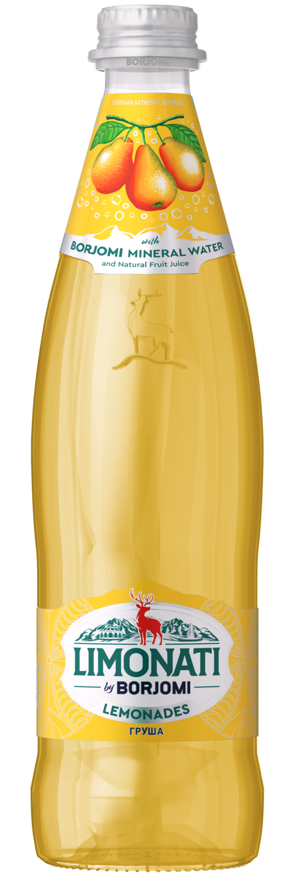Грузинский Лимонад Limonati by Borjomi Груша, Glass 0,5 л.