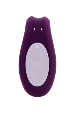 Многофункциональный стимулятор для пар Satisfyer Double Joy Connect App, силикон, фиолетовый, 18 см