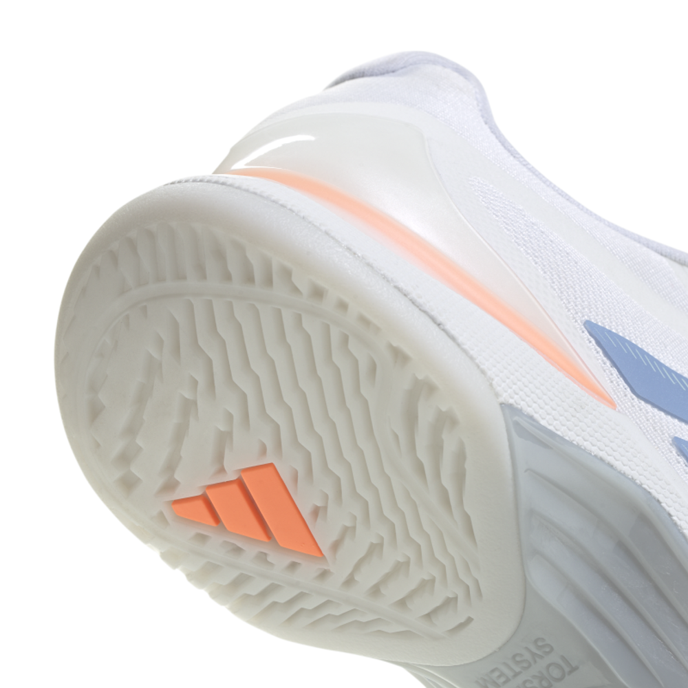 Женские Кроссовки теннисные Adidas Avacourt 3 - white/halo blue/beam orange