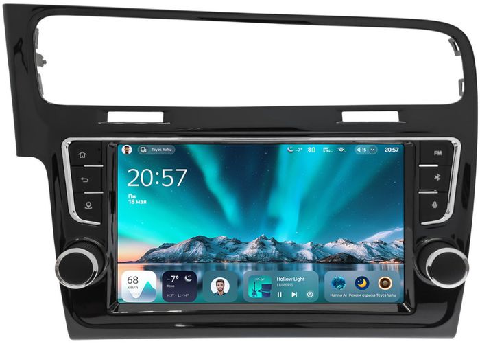 Магнитола для Volkswagen Golf 7 2012-2020 (рамка с крутилками и кнопками) - Teyes CC4 монитор 9.2" 2K QLED на Android 14, Быстрейшая, Snapdragon 680, DSP, CarPlay, 4G SIM-слот