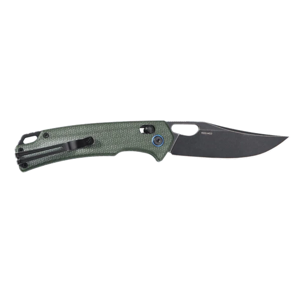Нож складной SRM 9203-MG2 Retriever Blackwash (10Cr15CoMoV, Green Micarta)