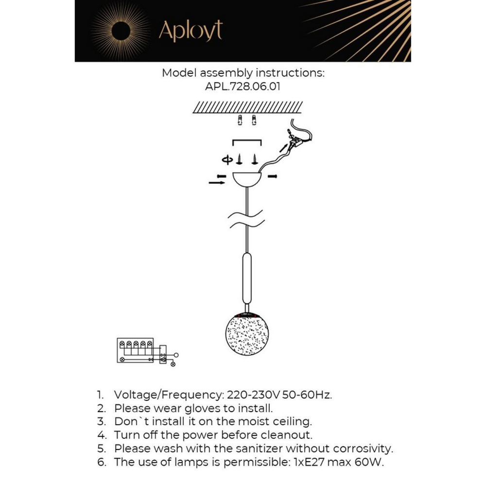 Подвесной светильник Aployt Lora APL.728.06.01