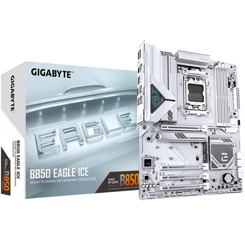 Материнская плата GIGABYTE B850 EAGLE ICE (AM5/AMD B850/4xDDR5/4xPCI-Ex16/3xM.2/SB7.1/GLAN/DisplayPort/HDMI/ATX)