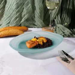 Блюдо овальное 28*21 см h4,4 см 800 мл Green Sky матовое стекло P.L. Proff Cuisine [6]