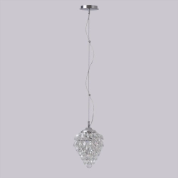 Светильник подвесной Crystal Lux CHARME SP2 CHROME/TRANSPARENT