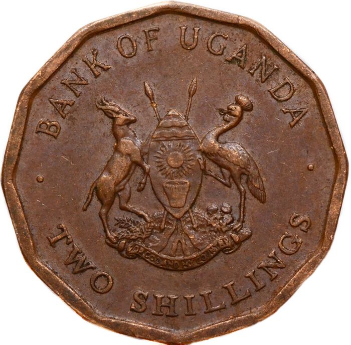 2 шиллинга 1987 Уганда XF
