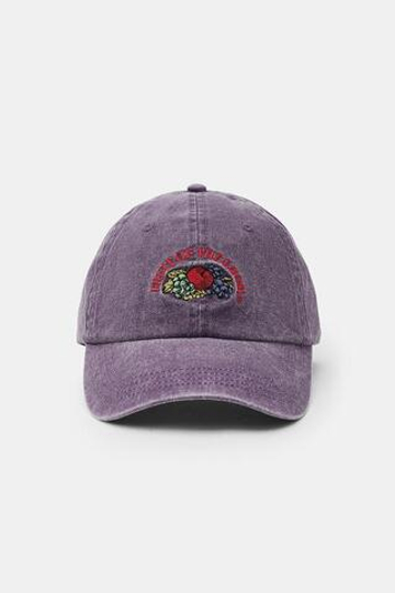 ZARA - FRUIT OF THE LOOM™ КЕПКА ИЗ САРЖИ С ВЫШИВКОЙ, ФИОЛЕТОВЫЙ