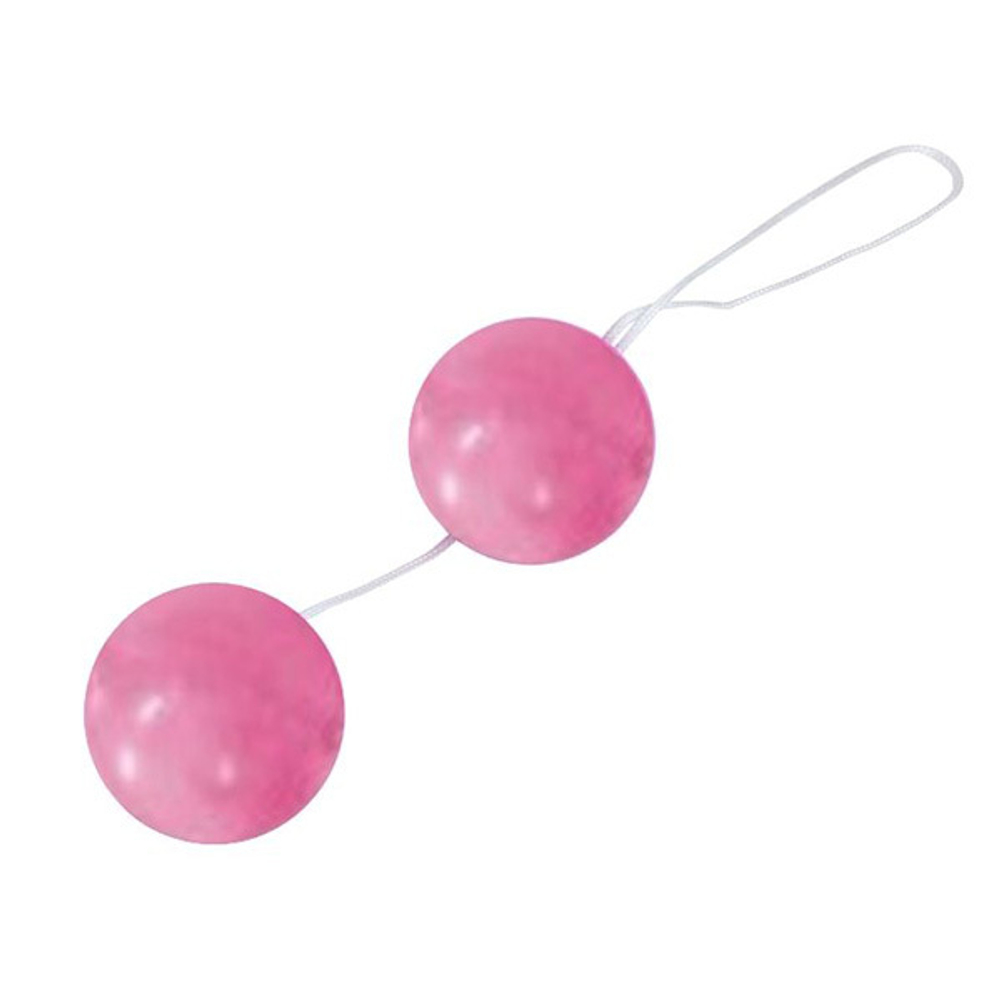 Розовые глянцевые вагинальные шарики Baile BI-014049-2-0101S