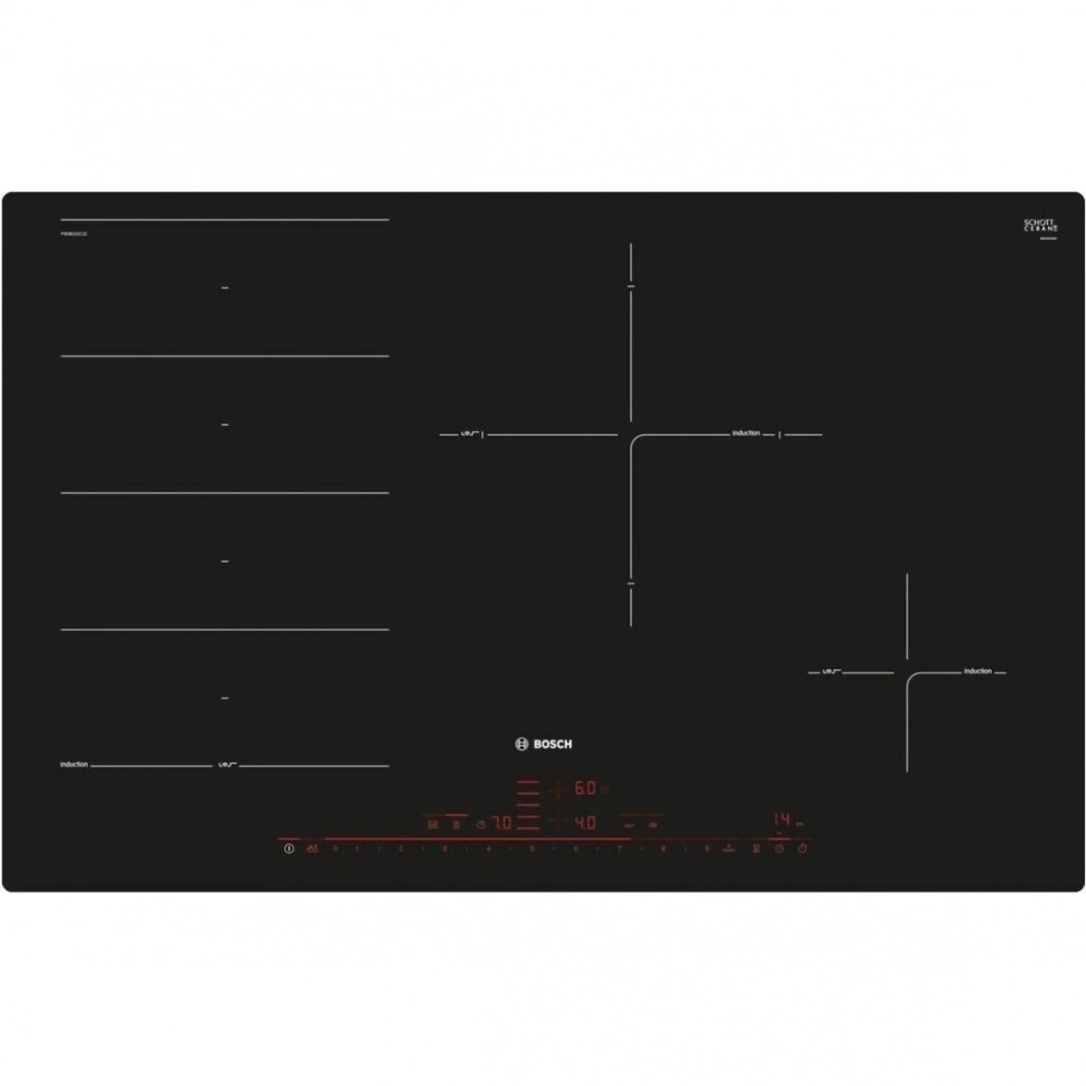 Индукционная варочная панель Bosch PXE801DC1E черная