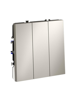 Выключатель 3-кл. СП S70 10А механизм кашемир Voltum VLS030103