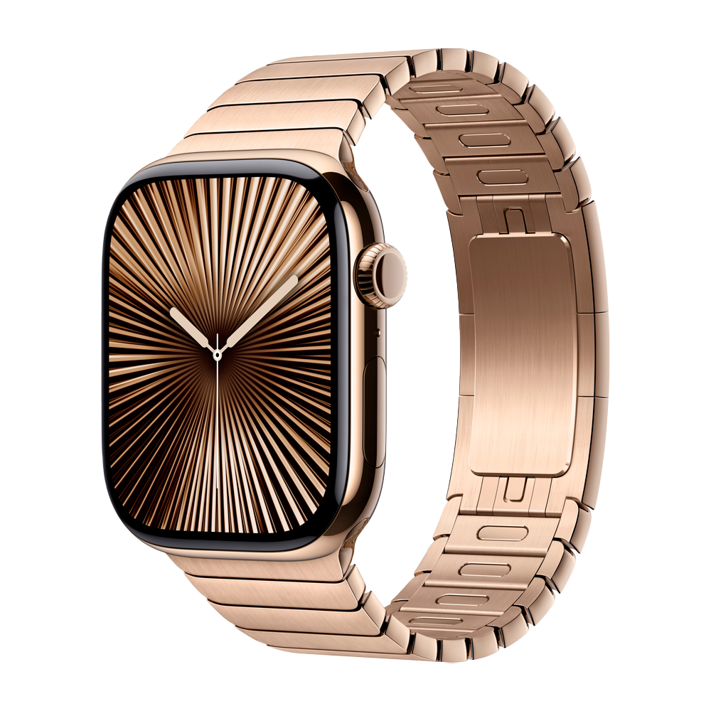 Умные часы Apple Watch Series 10 GPS + Cellular, 46mm, Gold Titanium Case with Link Bracelet, Gold