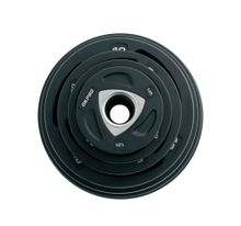 Диск олимпийский полиуретановый 15 кг OKPRO серый лого
