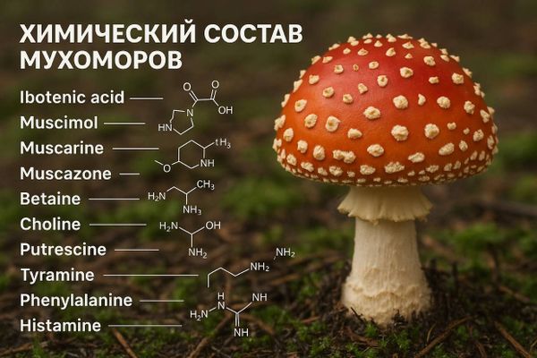 Химический состав мухоморов Химический состав мухоморов