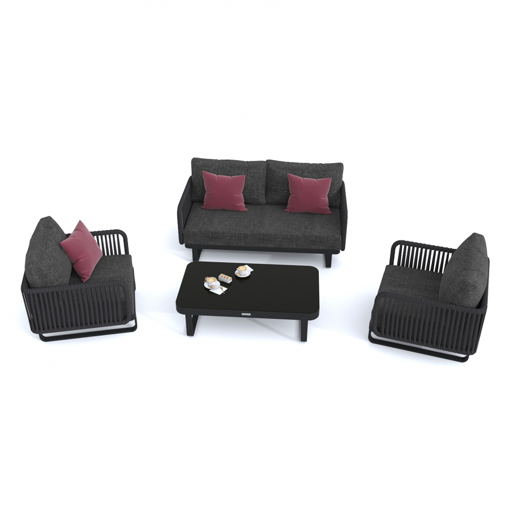 Лаунж зона Ideal Patio БЕЛЛИСА с двухместным диваном - маренго
