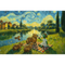 Pazl \ Puzzle \ Пазлы Puzzles - "100" Inspired By Art - Feeding the Capybaras / KAZSTUDIO SA The Treflik Family