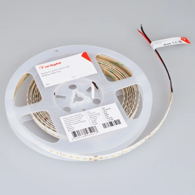 Лента UL-A126-10mm 24V Warm3000 (8 W/m, IP20, 5m) (Arlight, высок.эфф.165 лм/Вт)
