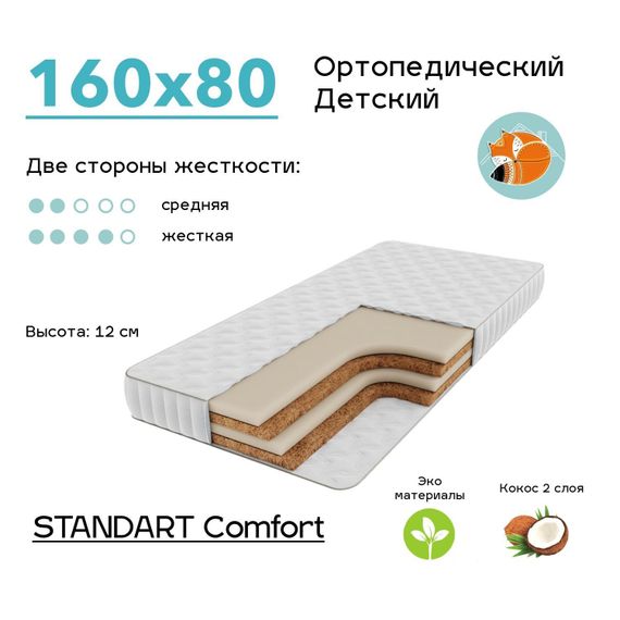 Детский ортопедический матрас Standart Comfort Kids