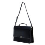 Crying Center Classic Leather Handheld Backpack Laptop Bag Briefcase Regular Unisex Black