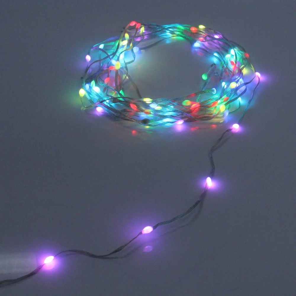 Гирлянда для дома НИТЬ-SMART 10 м 100 ламп LED, прозрачн.пров, более 200 реж, управление с пульта д/у,с телефона, IP-40, RGB (USB)