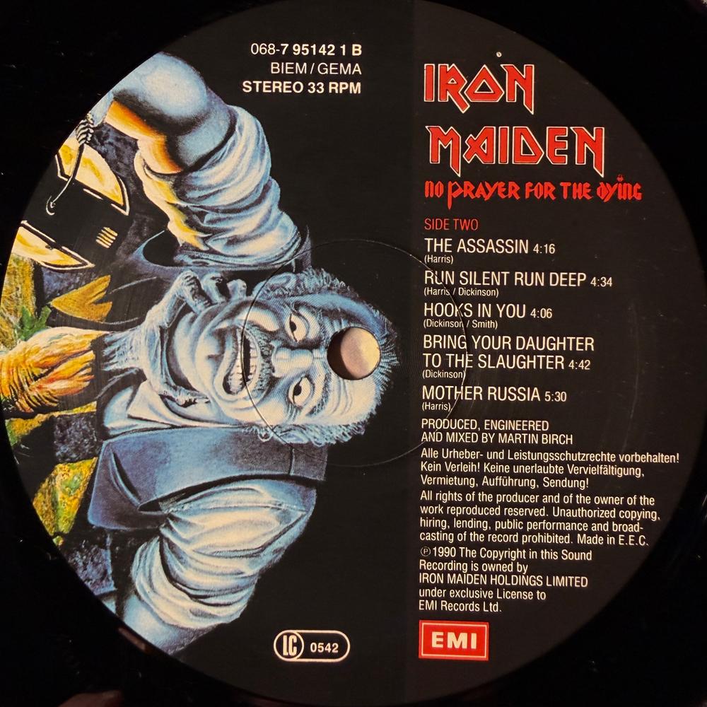 Iron Maiden ‎– No Prayer For The Dying (Европа 1990г.)