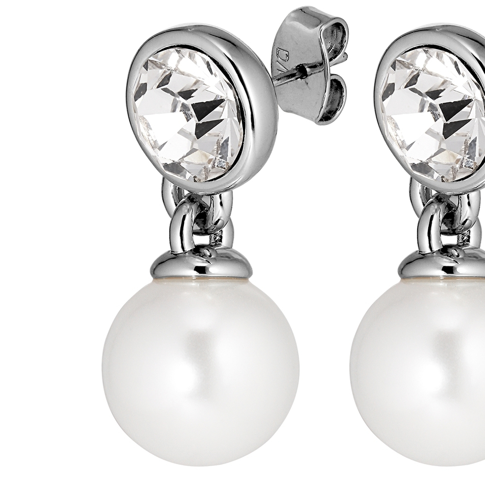 Серьги Dyrberg Kern NETTE SS CRYSTAL/WHITE PEARL 440025