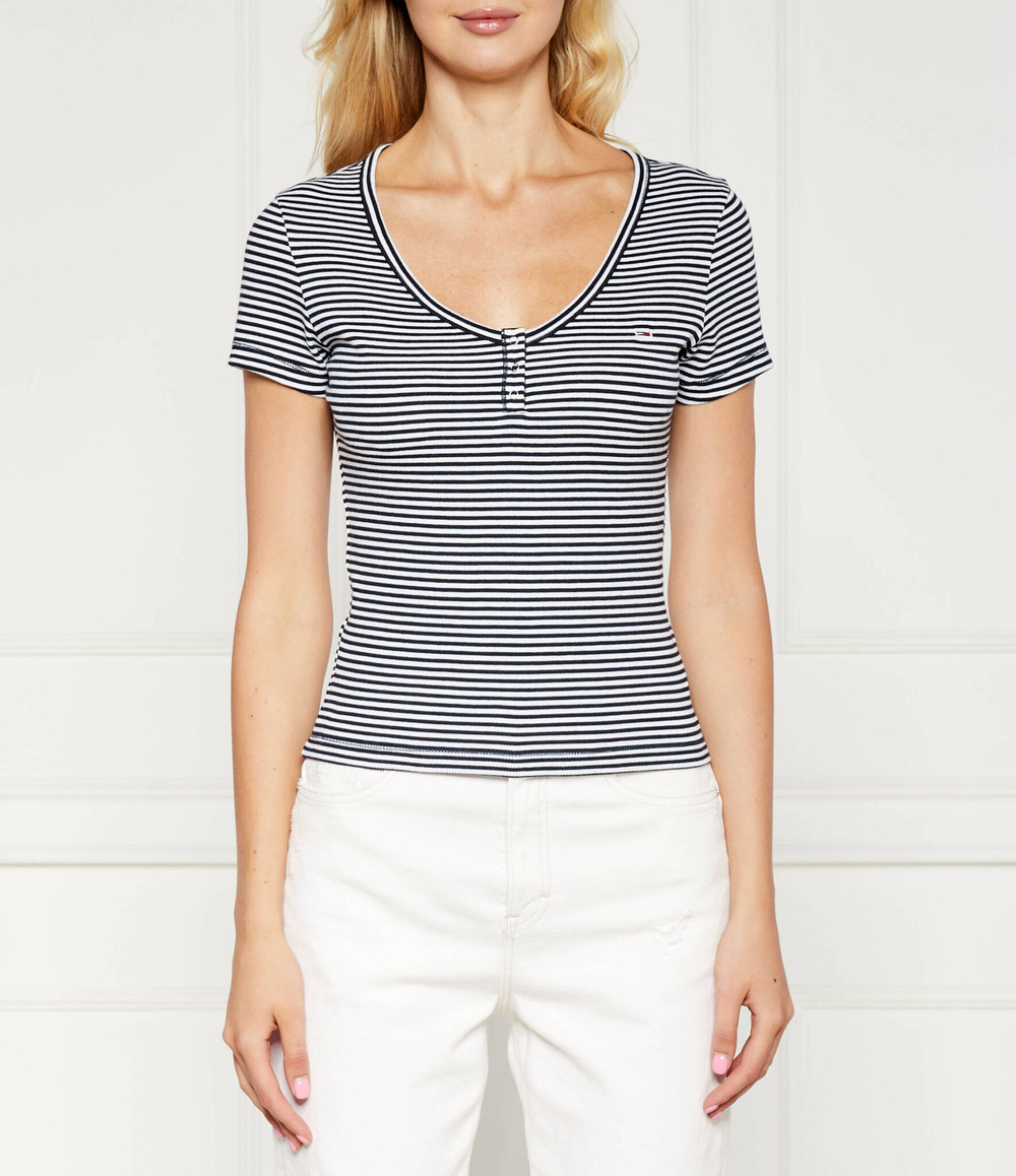 Футболка HENLEY Tommy Jeans - черный(DW0DW18429)