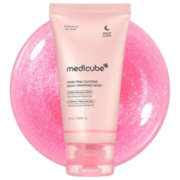 MEDICUBE Ночная маска-плёнка против отеков Pink Caffeine Night Wrapping Mask