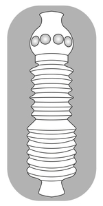 Прозрачный мастурбатор Pocket Masturbator Twister (Цвет: прозрачный)