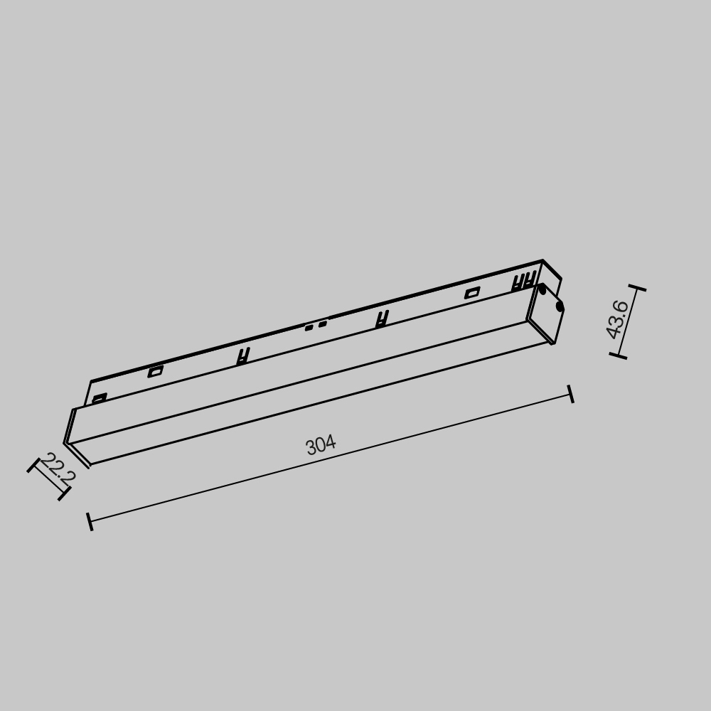 Магнитный трековый светильник Maytoni Basis TR030-2-12W2.7K-B