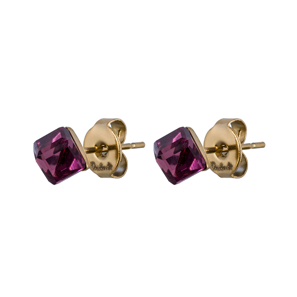 Серьги пусеты Fiore Luna  Hot Pink SWE2127/1 HP G