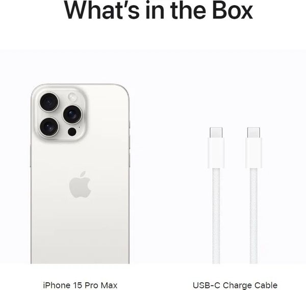 Смартфон Apple iPhone 15 Pro Max 1ТБ (nano-SIM и eSIM), Белый титан | White Titanium