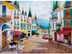 Картина по номерам 22х30см. "Курортный бульвар" 17цв. (Арт. Х-3994)