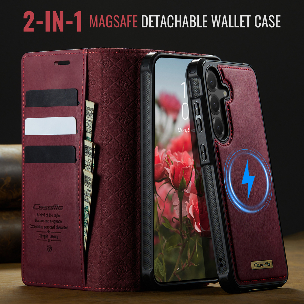 Чехол-кошелек CaseMe 2 in 1 MagSafe Samsung Galaxy S24 FE