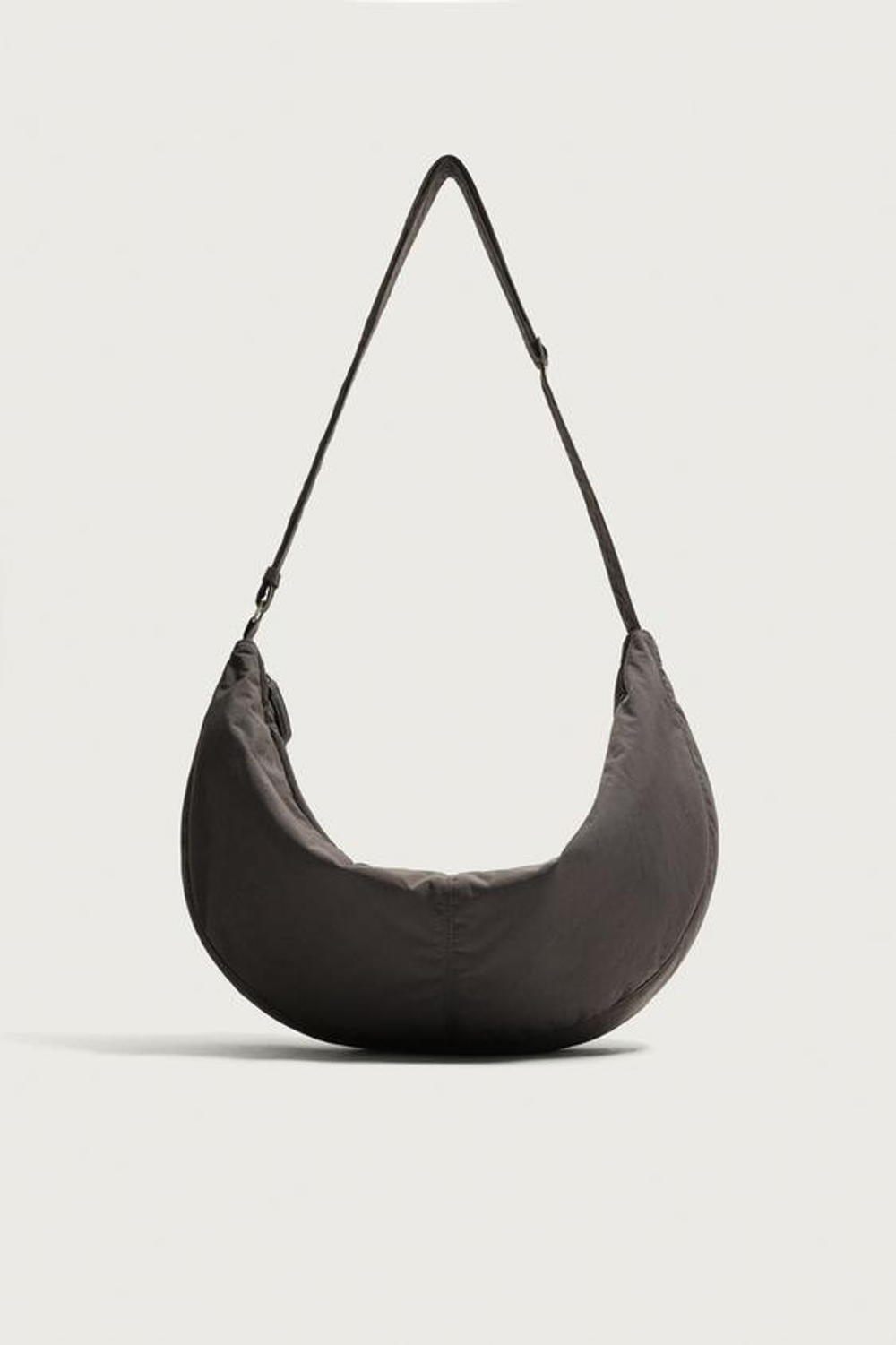 ZARA НЕЙЛОНОВАЯ СУМКА M, СЕРО-КОРИЧНЕВЫЙ