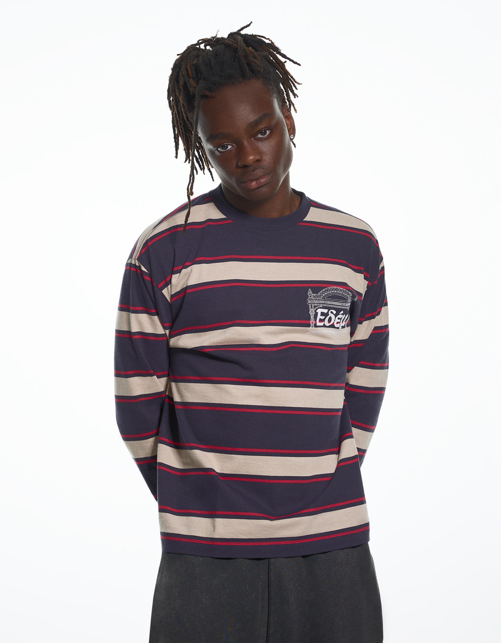 Мужской лонгслив в полоску ARIES X BERSHKA - BERSHKA