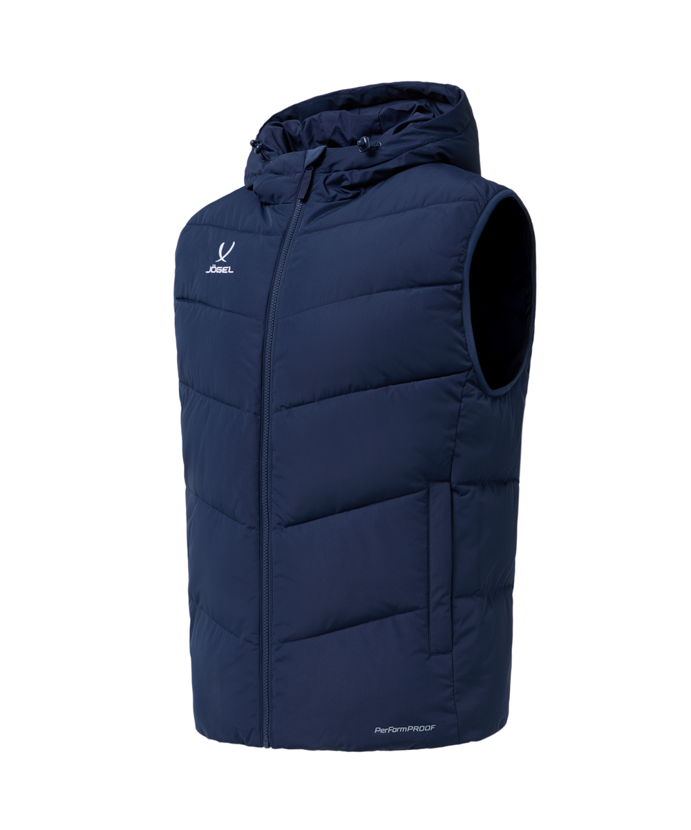 Жилет утепленный c капюшоном JÖGEL ESSENTIAL PerFormPROOF Padded Hooded Vest, темно-синий