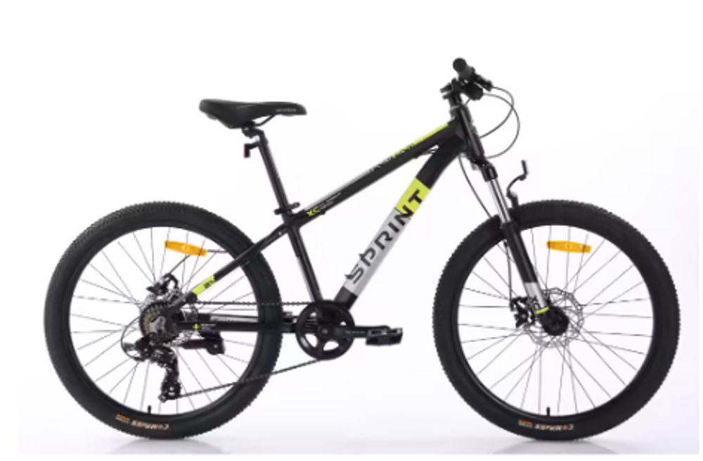 Велосипед TechTeam Sprint 24"х13" черно-желтый 2023
