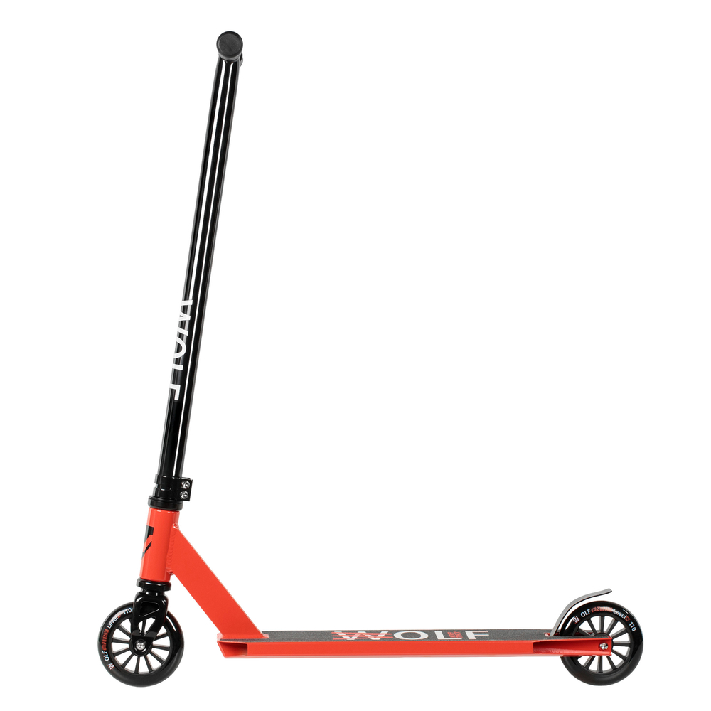 Самокат трюковый NOVATRACK WOLF'20, черно-красный