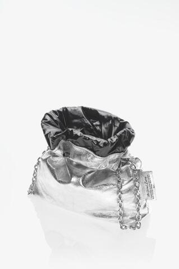 ZARA X JOHN GALLIANO МАЛЕНЬКАЯ КОЖАНАЯ СУМКА TRI-CHIC — LIMITED EDITION, СЕРЕБРЯНЫЙ