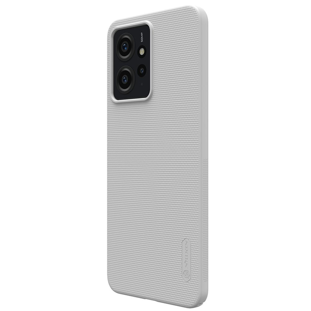 Жесткий чехол белого цвета от Nillkin для смартфона Xiaomi Redmi Note 12 4G, серия Super Frosted Shield