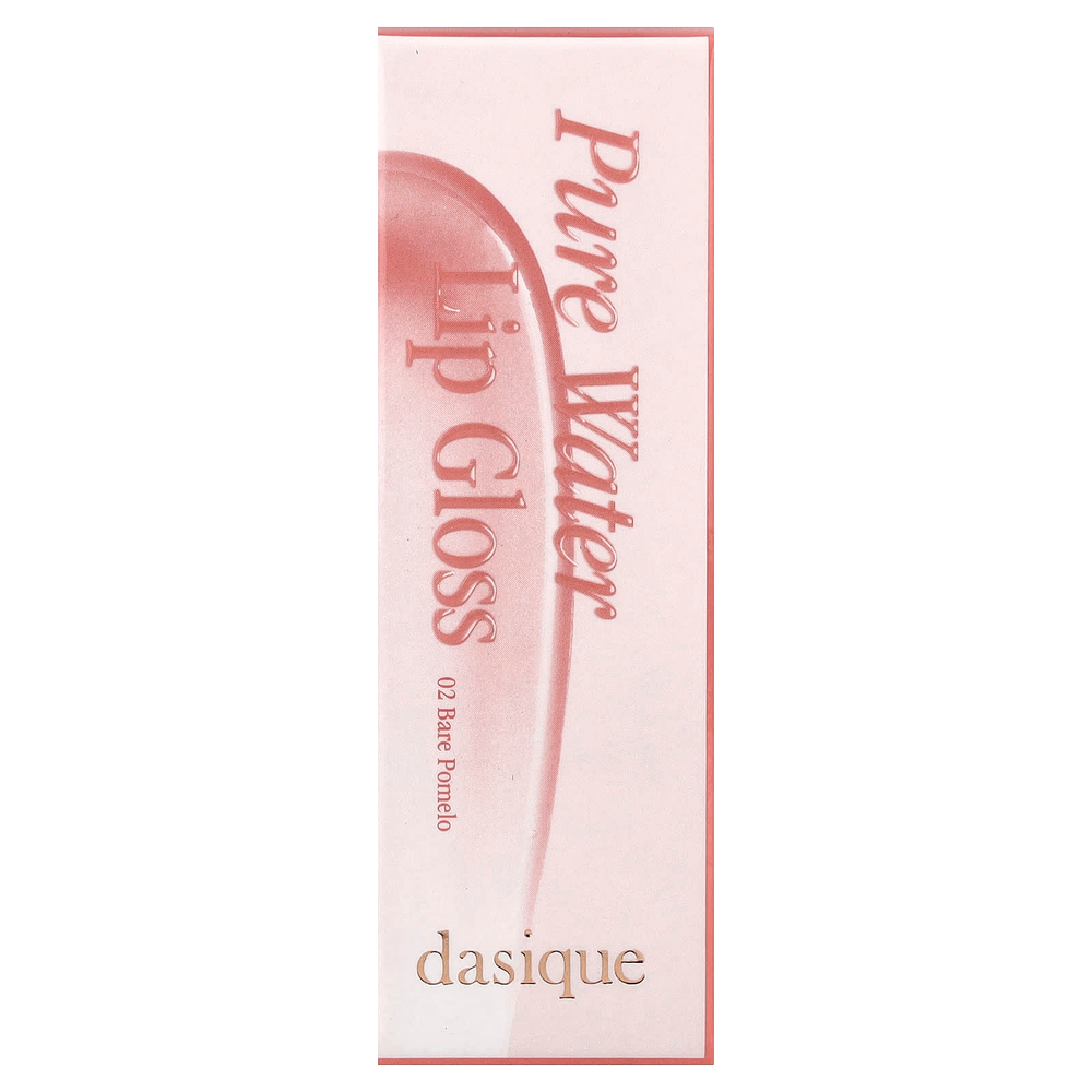 Dasique, чистая вода, блеск для губ, оттенок 02 помело, 2,6 г (0,09 унции)