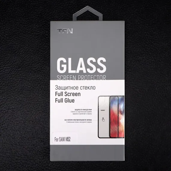 Защитное стекло 2.5D TFN для Samsung M52, полный клей, черное