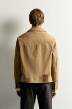 КУРТКА-РУБАШКА BOXY-FIT С КОНТРАСТНОЙ СТРОЧКОЙ — ZARA