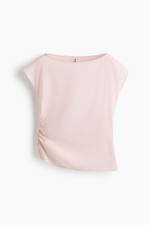 Топ со сборками из смеси с вискозой - H&M