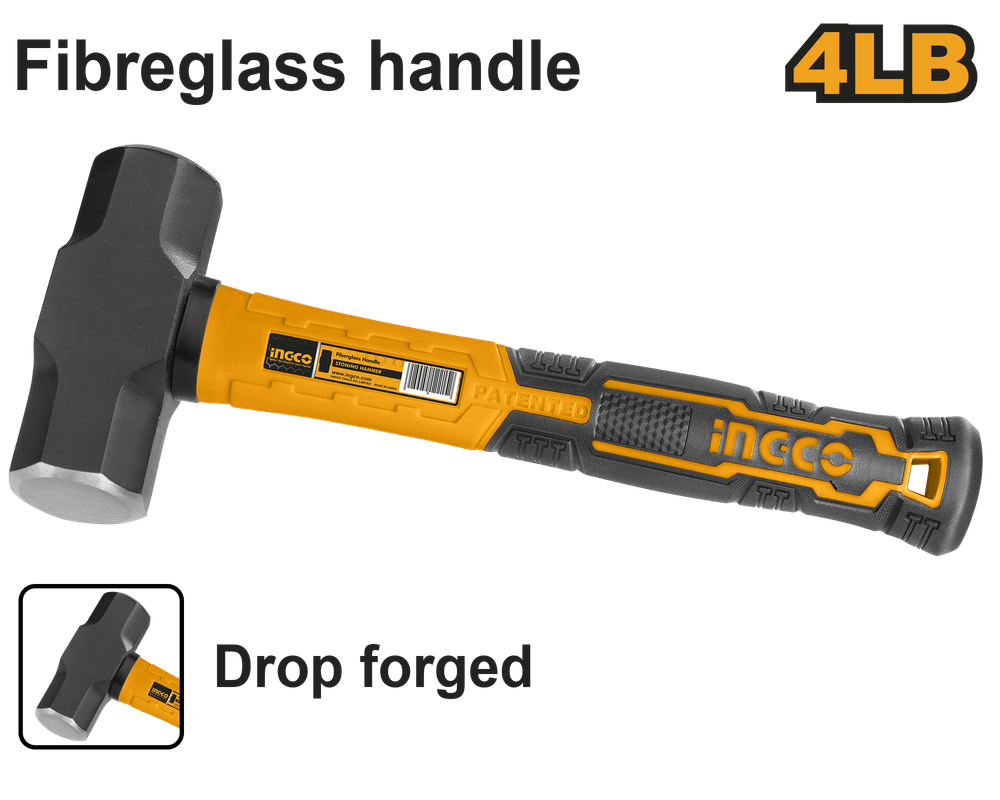 Кувалда с фиберглассовой рукояткой INGCO HSLH8804 1,8 кг Кувалда с фиберглассовой рукояткой INGCO HSLH8804 1,8 кг