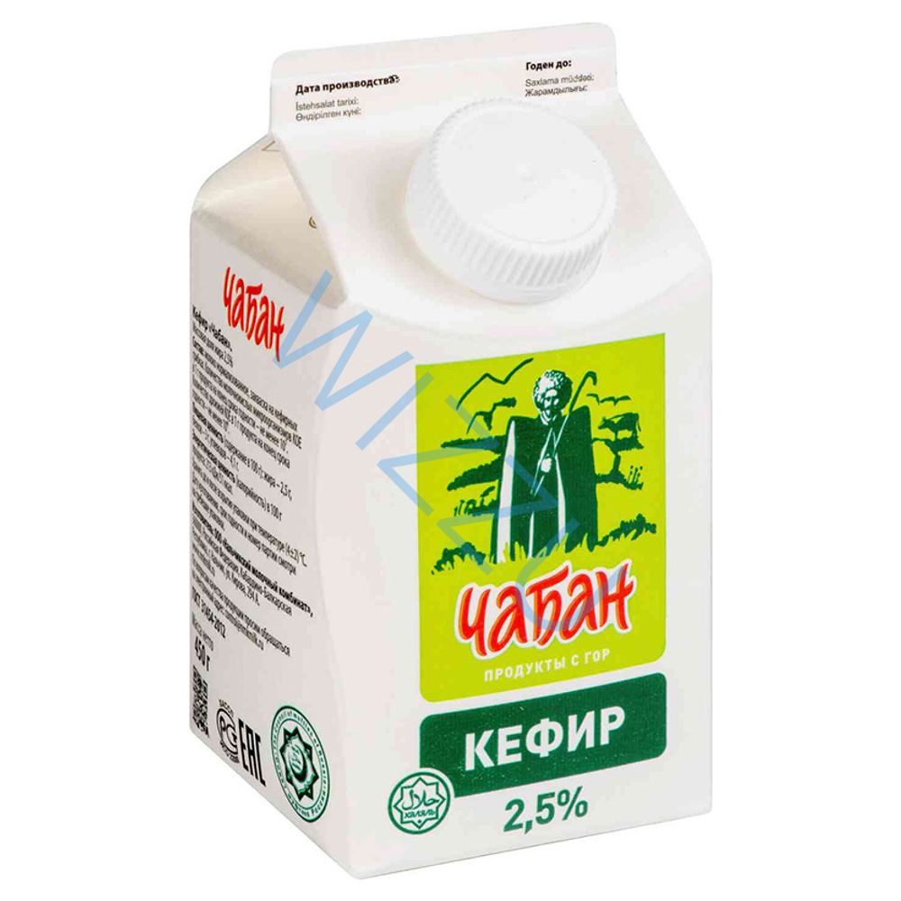 Кефир Чабан 2,5% п/пак 0,45л