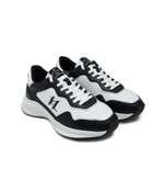 Кожаные кроссовки lux finesse monogram Karl Lagerfeld - черный(KL53165C)