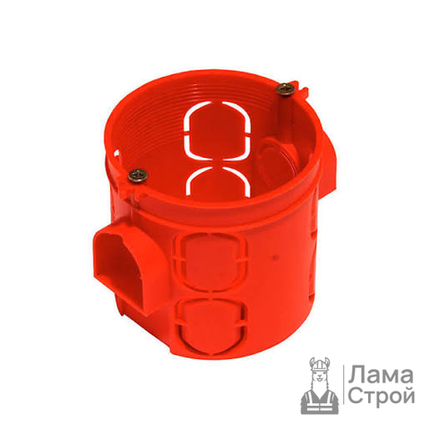 Коробка установочная глубокая для бетона (подрозетник), 68 × 62 мм, красный