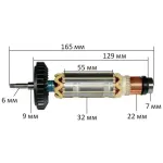 Ротор 220-240В к 9556HN MAKITA 5156139 (515613-9)